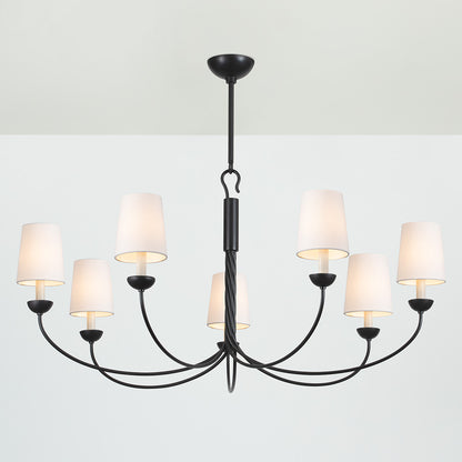 Hudson Valley Montpelier 7-Light Chandelier in Aged Iron, alternate view 2