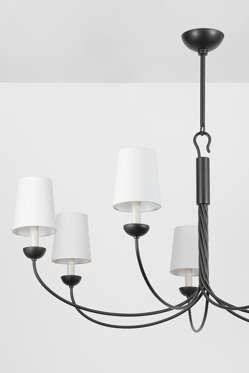 Hudson Valley Montpelier 7-Light Chandelier in Aged Iron, room setting 4
