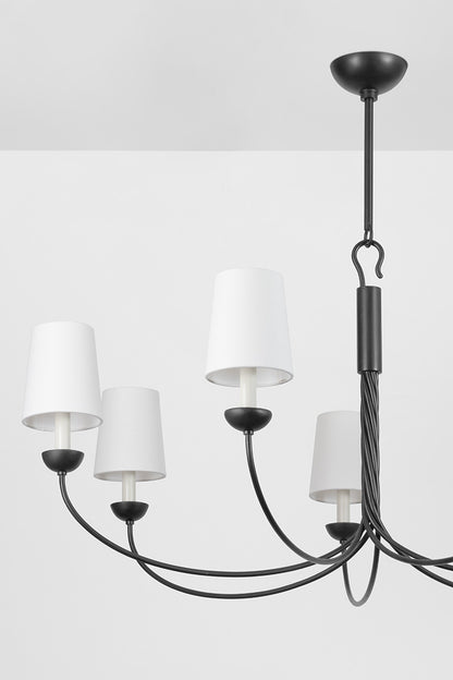 Hudson Valley Montpelier 7-Light Chandelier in Aged Iron, room setting 4