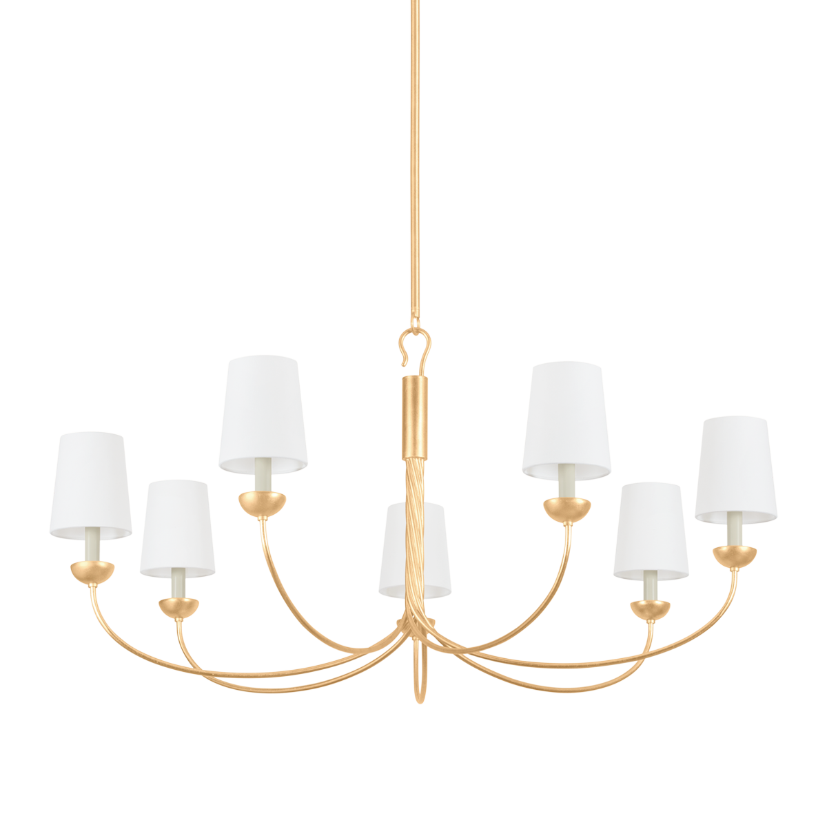 Hudson Valley Montpelier 7-Light Chandelier Vintage Gold Leaf