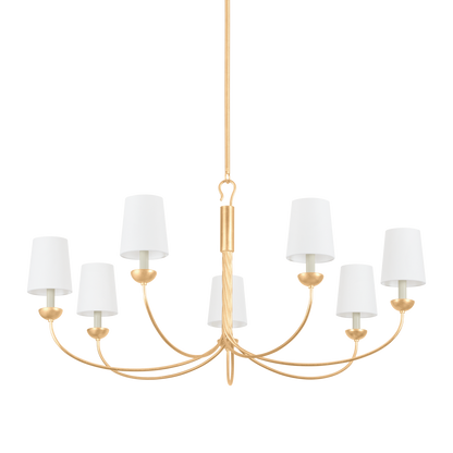 Hudson Valley Montpelier 7-Light Chandelier Vintage Gold Leaf