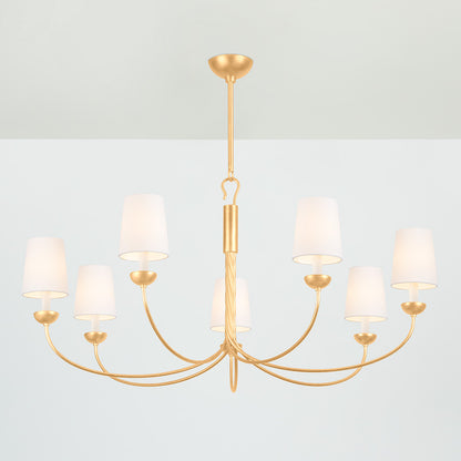Hudson Valley Montpelier 7-Light Chandelier in Vintage Gold Leaf, alternate view 1