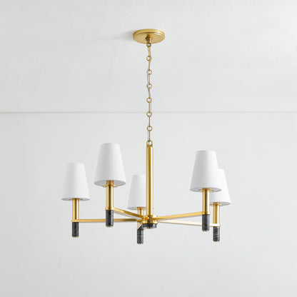 Hudson Valley Montreal 5-Light Chandelier in Aged Brass, alternate view 1
