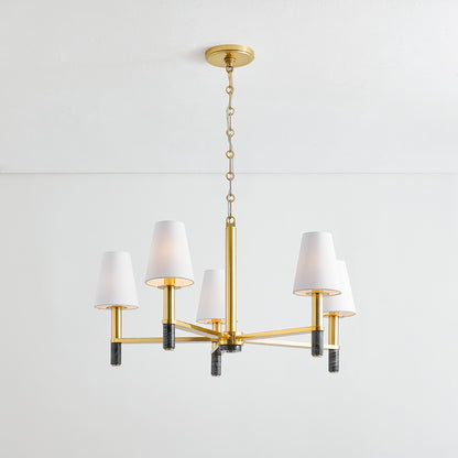 Hudson Valley Montreal 5-Light Chandelier in Aged Brass, alternate view 2