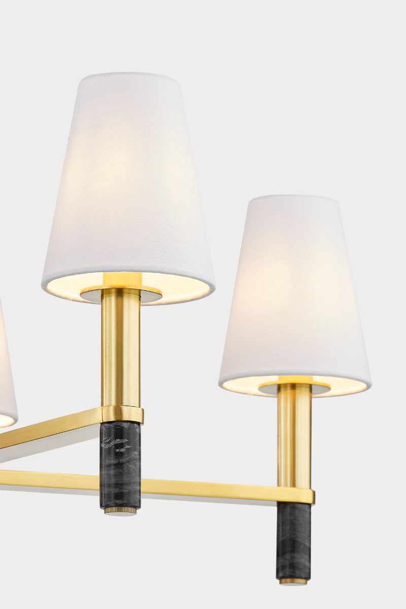 Hudson Valley Montreal 5-Light Chandelier in Aged Brass, room setting 2