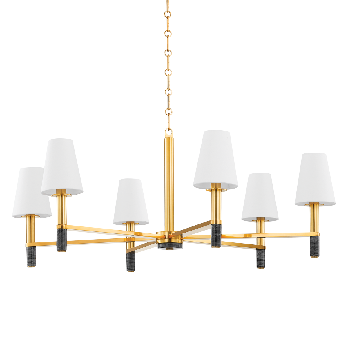 Hudson Valley Montreal 6-Light Chandelier Aged Brass