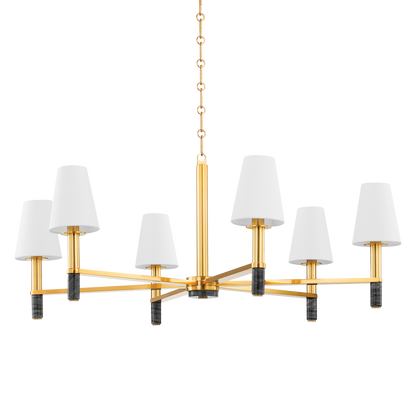 Hudson Valley Montreal 6-Light Chandelier Aged Brass
