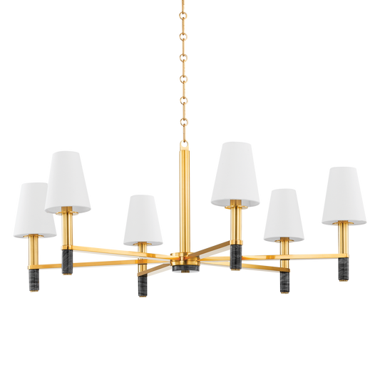 Hudson Valley Montreal 6-Light Chandelier Aged Brass