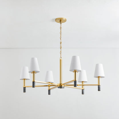 Hudson Valley Montreal 6-Light Chandelier in Aged Brass, alternate view 1