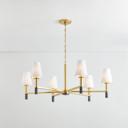Hudson Valley Montreal 6-Light Chandelier in Aged Brass, alternate view 2