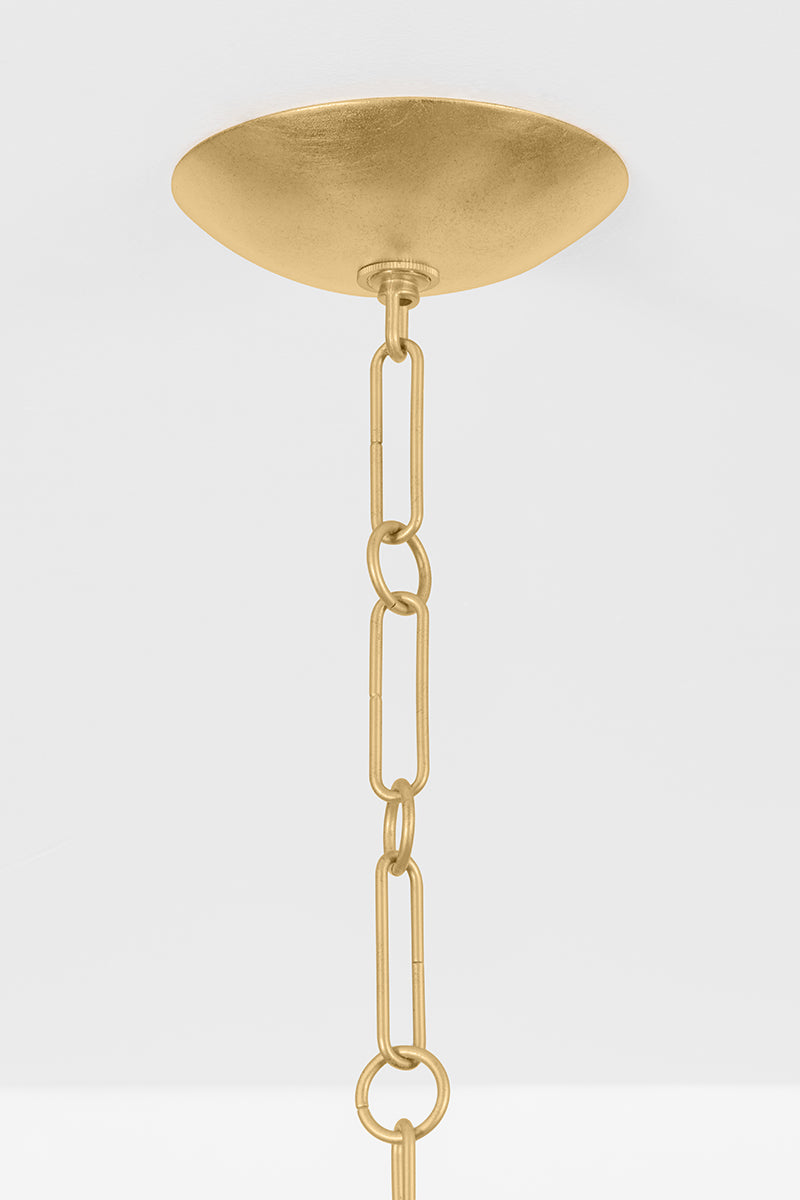 Hudson Valley Montrose 8-Light Chandelier in Vintage Gold Leaf / Soft Sand, room setting 2