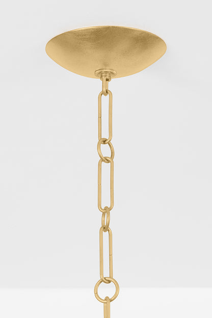 Hudson Valley Montrose 8-Light Chandelier in Vintage Gold Leaf / Soft Sand, room setting 2