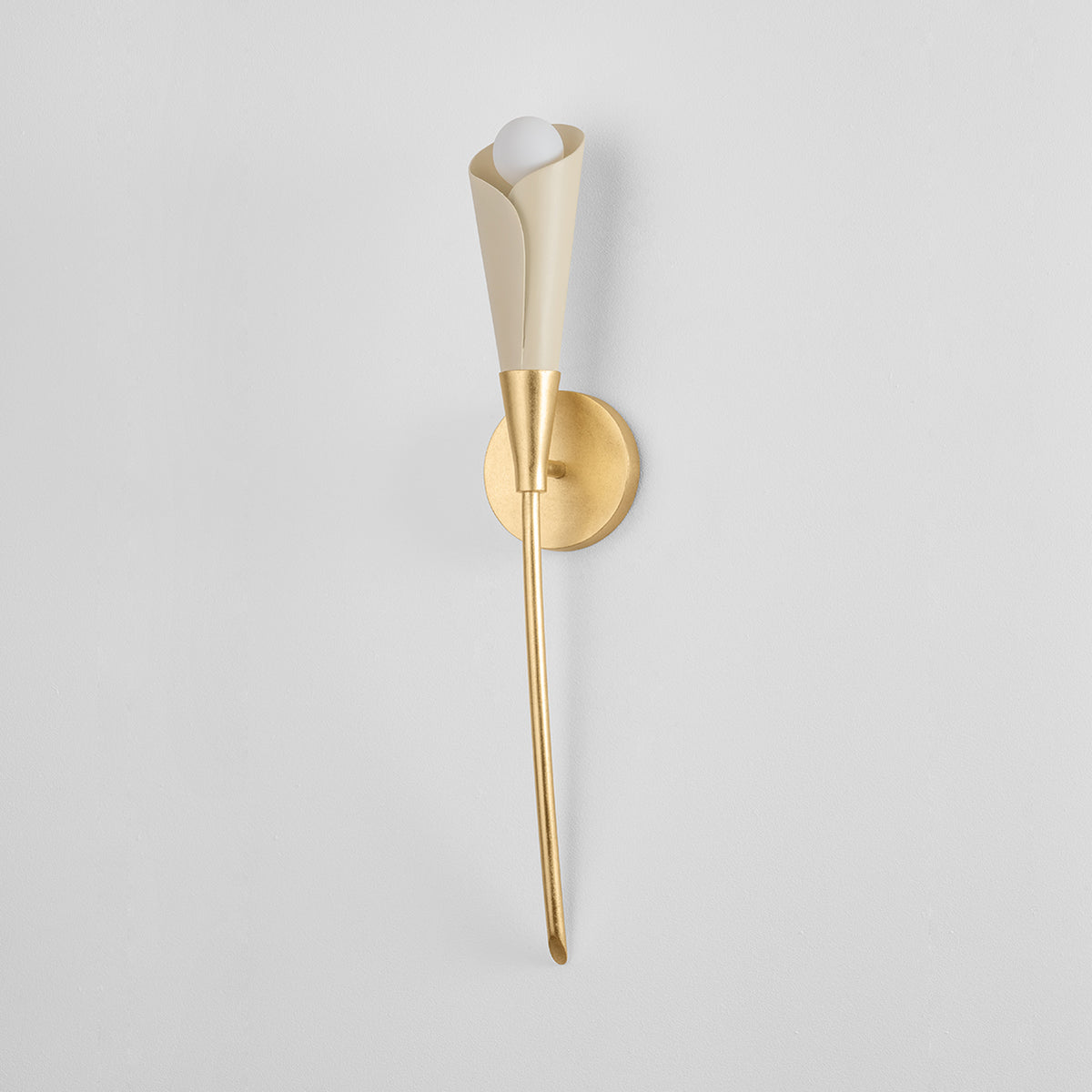 Hudson Valley Montrose Wall Sconce in Vintage Gold Leaf / Soft Sand, alternate view 1