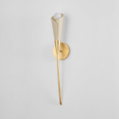 Hudson Valley Montrose Wall Sconce in Vintage Gold Leaf / Soft Sand, alternate view 1