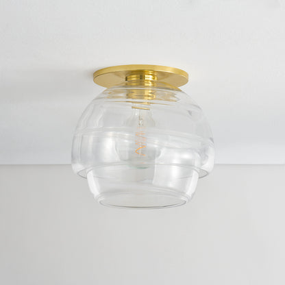 Hudson Valley Montvale Flush Mount in Aged Brass, alternate view 1