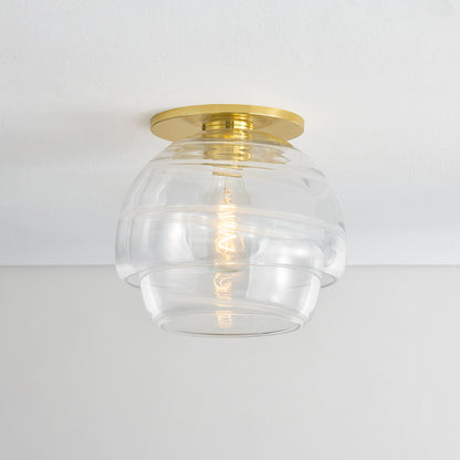Hudson Valley Montvale Flush Mount in Aged Brass, alternate view 2