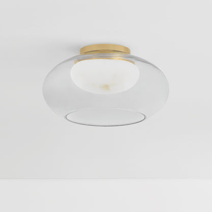 Hudson Valley Moore 12" Flush Mount in Aged Brass, alternate view 1