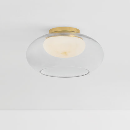 Hudson Valley Moore 12" Flush Mount in Aged Brass, alternate view 2