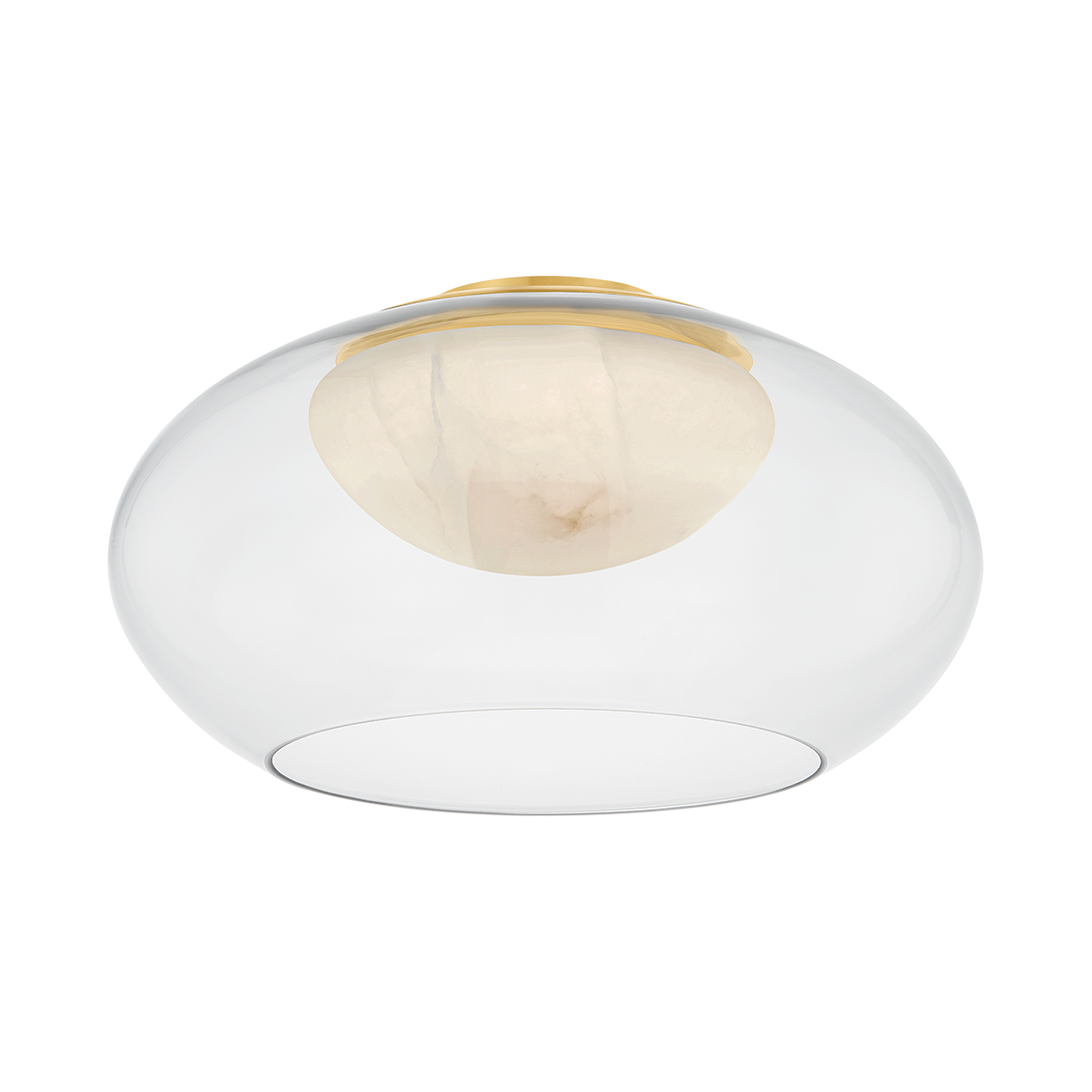 Hudson Valley Moore 17" Flush Mount Aged Brass