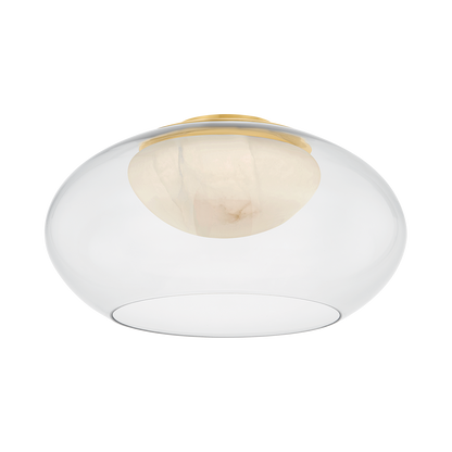 Hudson Valley Moore 17" Flush Mount Aged Brass
