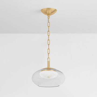 Hudson Valley Moore 12" Pendant in Aged Brass, alternate view 1