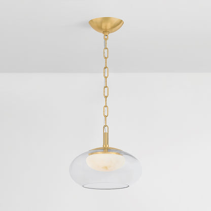 Hudson Valley Moore 12" Pendant in Aged Brass, alternate view 2