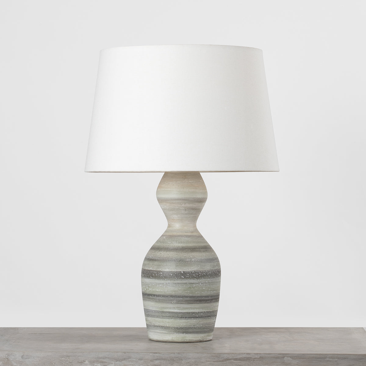 Hudson Valley Nahant Table Lamp in Vintage Gold Leaf / Ceramic White Dune, alternate view 1