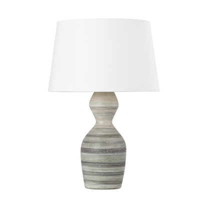 Hudson Valley Nahant Table Lamp Vintage Gold Leaf/Ceramic White Dune