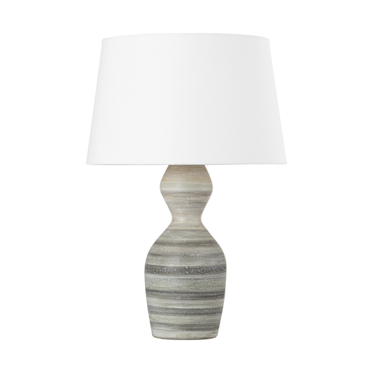 Hudson Valley Nahant Table Lamp Vintage Gold Leaf/Ceramic White Dune