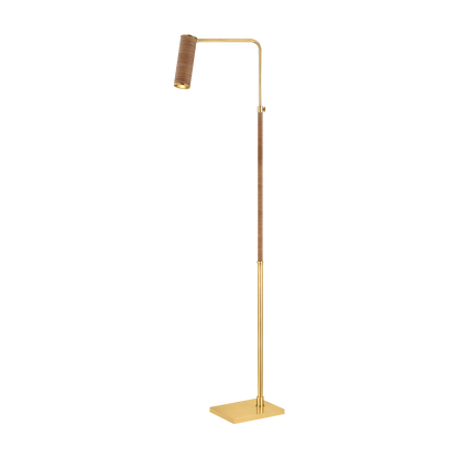 Hudson Valley Narragansett Floor Lamp Aged Brass
