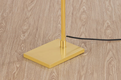 Hudson Valley Narragansett Floor Lamp in Aged Brass, room setting 2