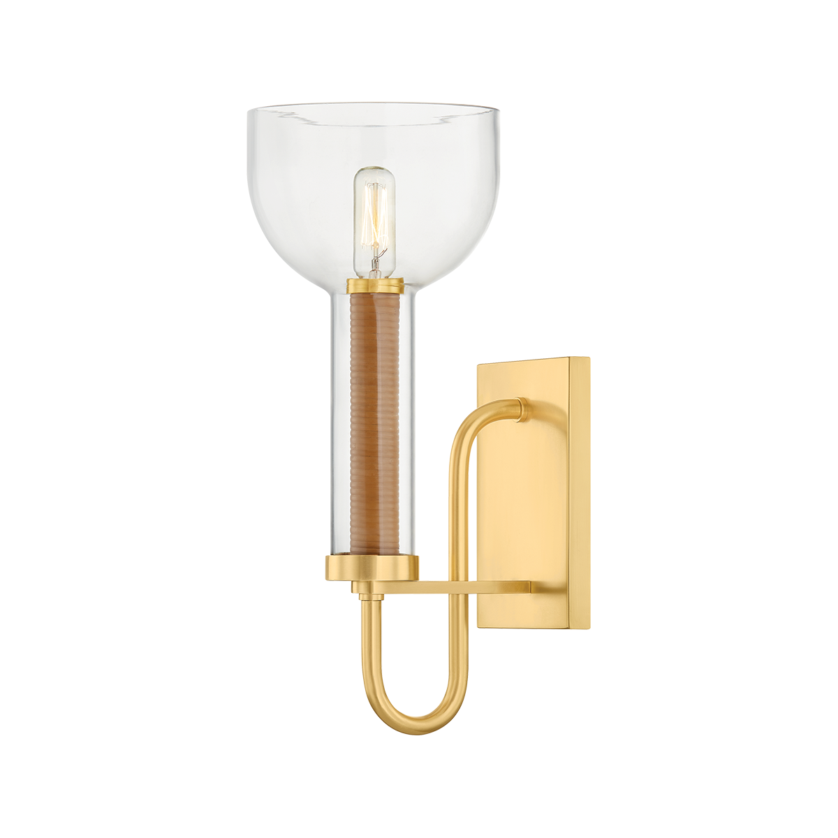 Hudson Valley Narrowsburg Wall Sconce Aged Brass