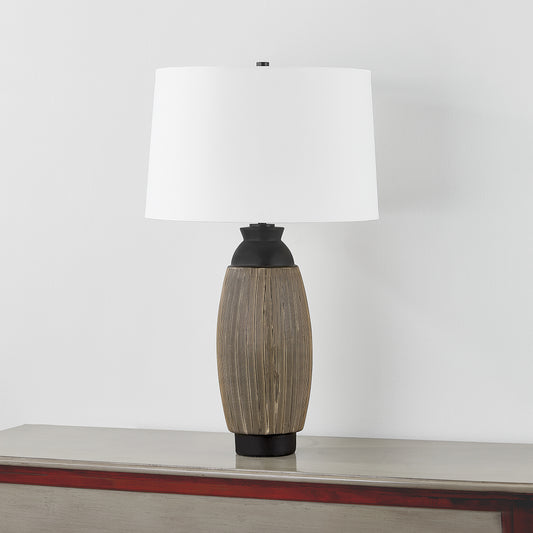 Hudson Valley Naseby Table Lamp Distressed Bronze detail view 1