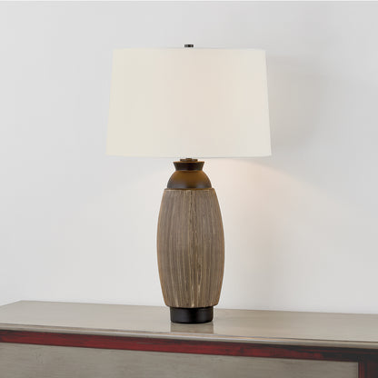 Hudson Valley Naseby Table Lamp Distressed Bronze detail view 2