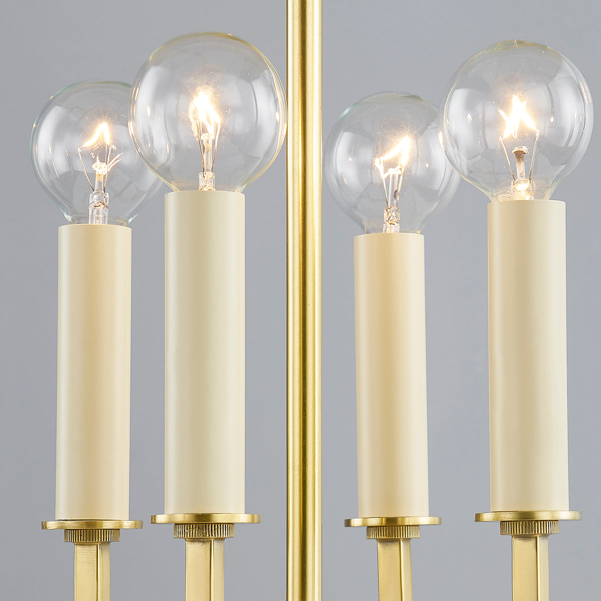 Hudson Valley Natick 18" 4-Light Lantern in Aged Brass / Soft Sand, alternate view 1