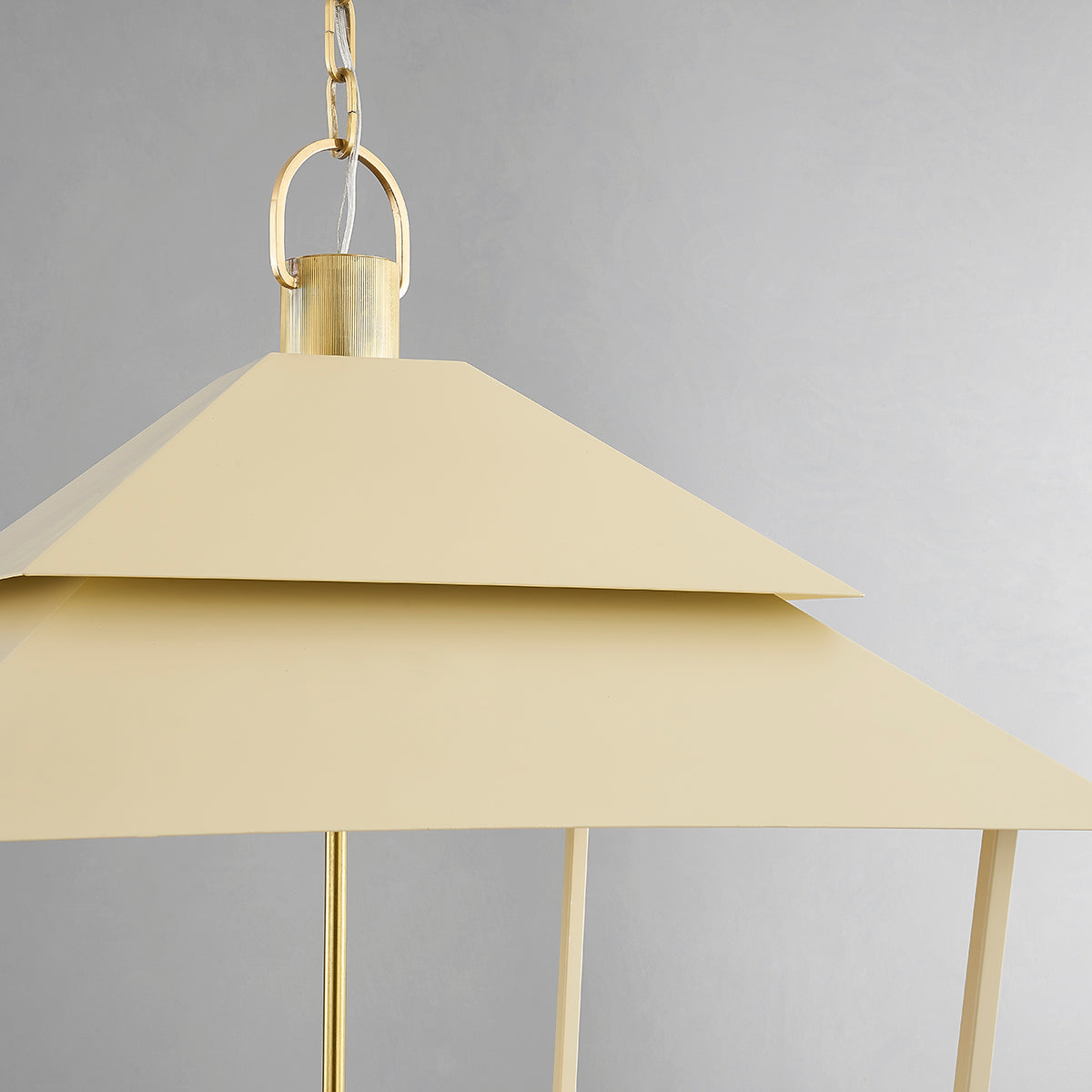 Hudson Valley Natick 8-Light Lantern in Aged Brass / Soft Sand, alternate view 2