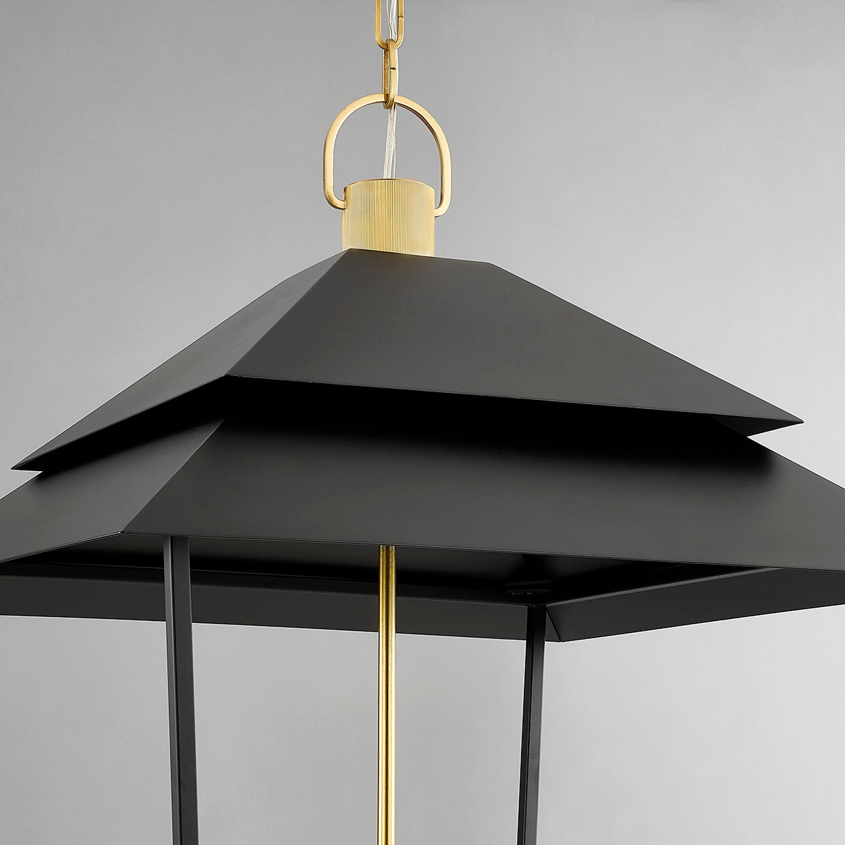 Hudson Valley Natick 8-Light Lantern in Aged Brass / Soft Sand, alternate view 3