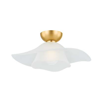 Hudson Valley Netherlee Flush Mount Aged Brass