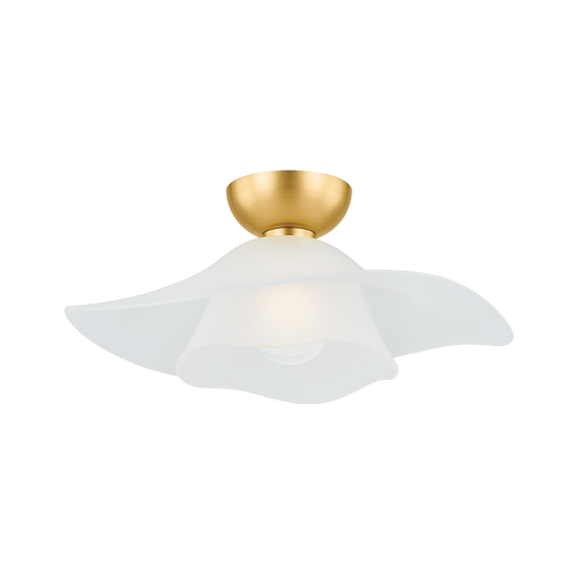 Hudson Valley Netherlee Flush Mount Aged Brass