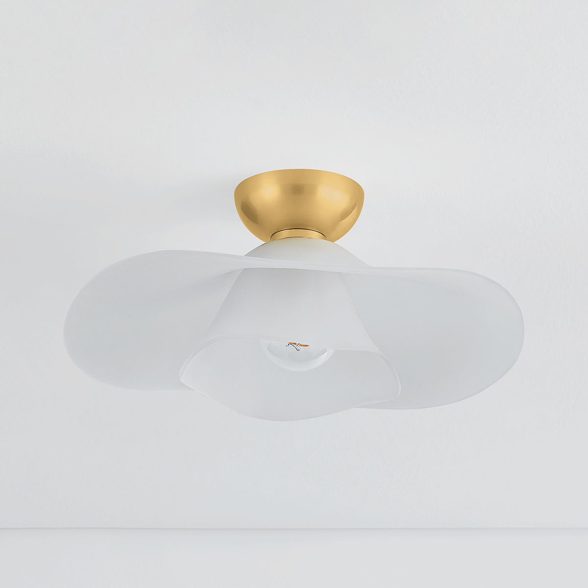 Hudson Valley Netherlee Flush Mount in Aged Brass, alternate view 1