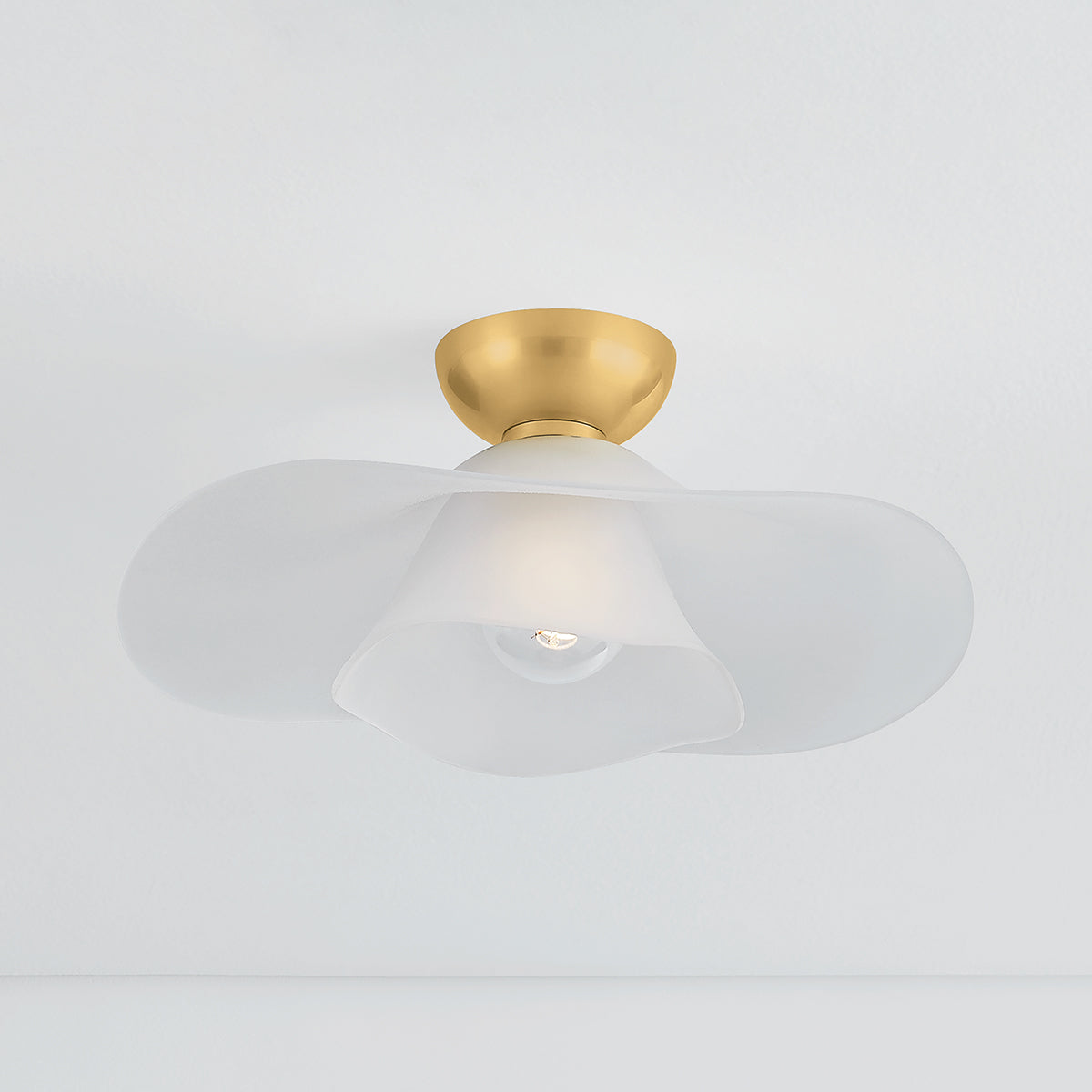 Hudson Valley Netherlee Flush Mount in Aged Brass, alternate view 2