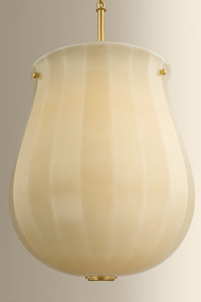 Hudson Valley Nevins 14" Pendant in Aged Brass, room setting 4