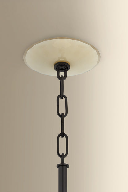 Hudson Valley Nevins 14" Pendant in Distressed Bronze, room setting 1