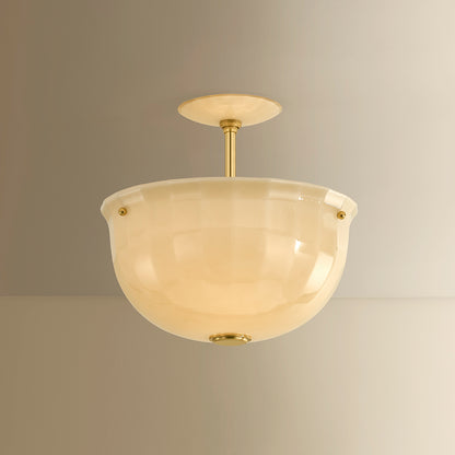 Hudson Valley Nevins Semi-Flush Mount in Aged Brass, alternate view 2