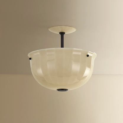 Hudson Valley Nevins Semi-Flush Mount in Distressed Bronze, alternate view 1