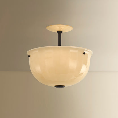 Hudson Valley Nevins Semi-Flush Mount in Distressed Bronze, alternate view 2