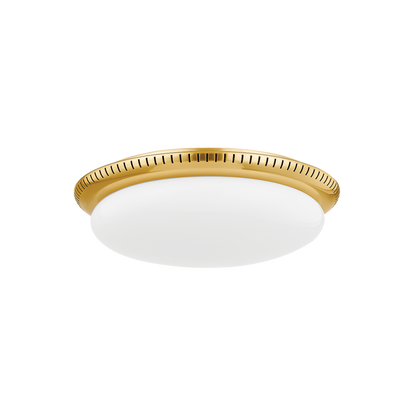 Hudson Valley North Castle 14.25" Flush Mount Aged Brass