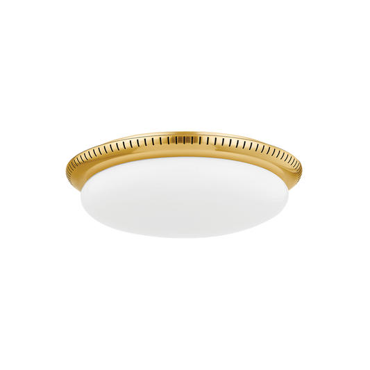 Hudson Valley North Castle 14.25" Flush Mount Aged Brass