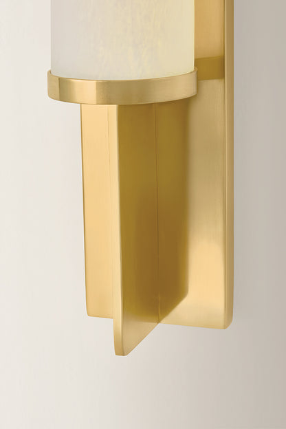 Hudson Valley Northfield Wall Sconce in Aged Brass, room setting 2