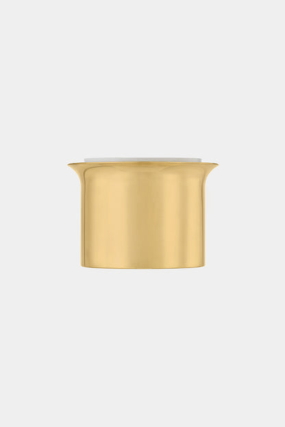 Hudson Valley Noxon 7" Flush Mount in Aged Brass, room setting 1